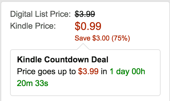 Kindle countdown deals example